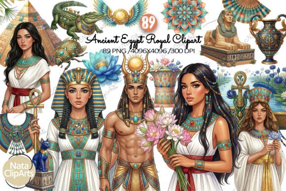 Ancient Egypt Royal Clipart Set Guide
