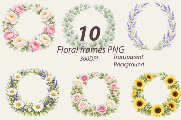 Botanical Frame PNG Bundle: Elevate Your Creative Projects with Nature’s Elegance