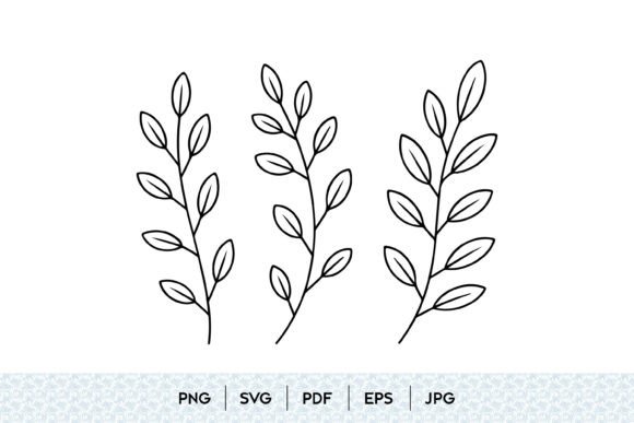 Botanical Leaf Branch SVG Bundle: Essential Design Assets
