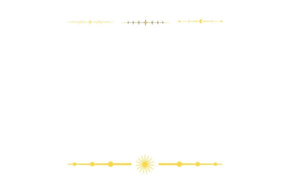 Celestial Dividers with Stars and Suns