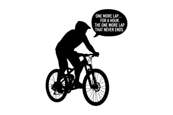 Cyclist Riding Silhouette with Motivation: A Guide to Premium Vector Art