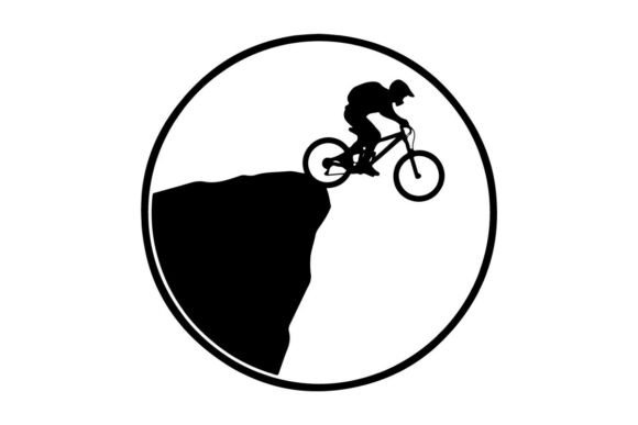 Cyclist Silhouette Against Mountain Peak: A Design Evaluation