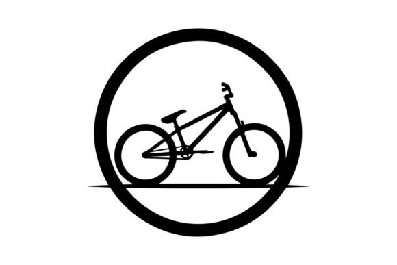 Elevating Brand Identity with the Minimalist Black Bicycle Icon in Circula