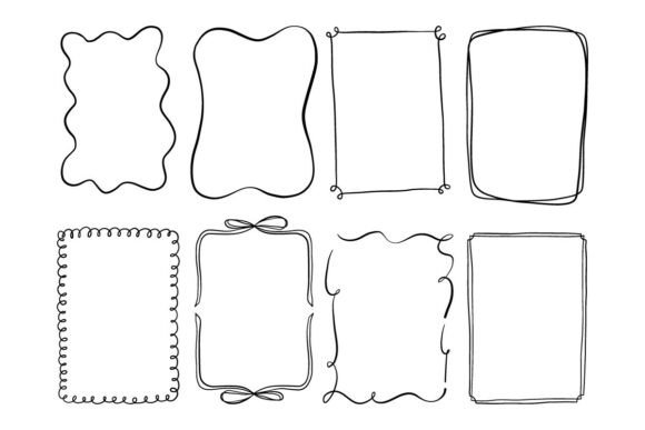 Enhance Your Creative Projects with a Versatile Doodle Frame Border Clipart Set