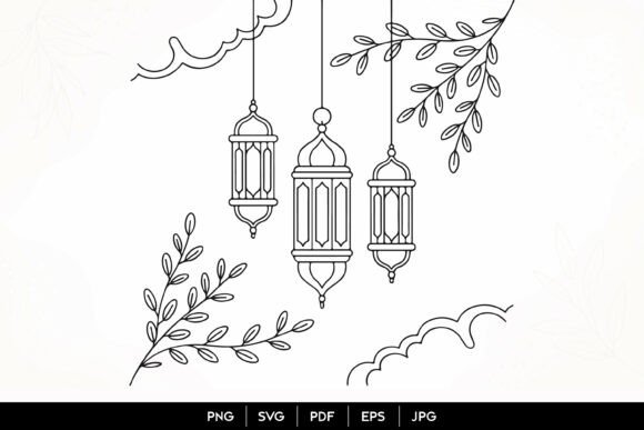 Enhancing Your Islamic Decor with a Ramadan Lantern Border SVG
