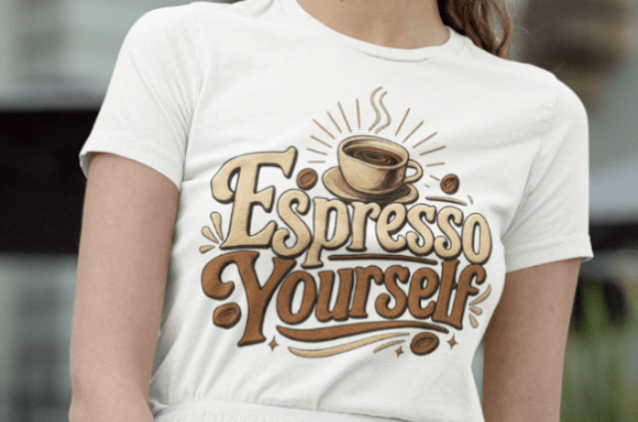 Espresso Yourself: Vintage Coffee Typography Art