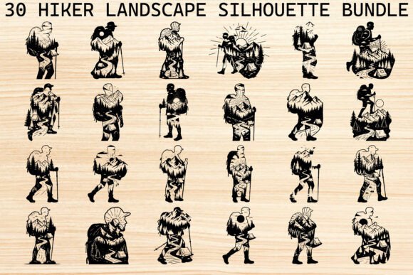 Evaluating the Hiker Landscape Silhouette Bundle for Creative Projects