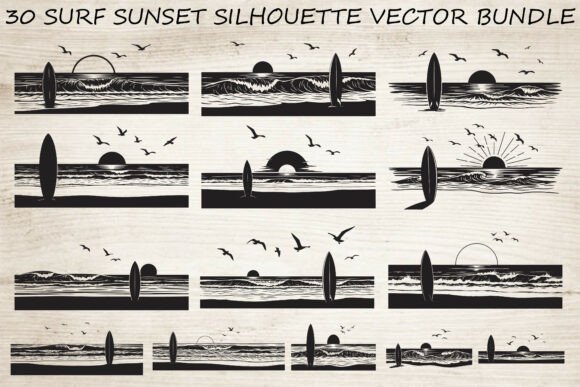 Evaluating the Surf Sunset Silhouette Bundle for Creative Projects