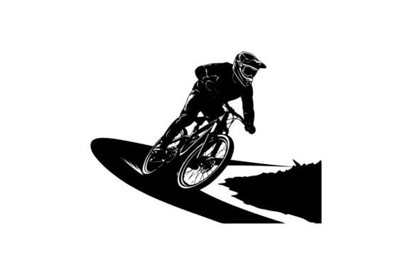 Extreme Mountain Biker Performing Mid-Air: A Design Asset Analysis