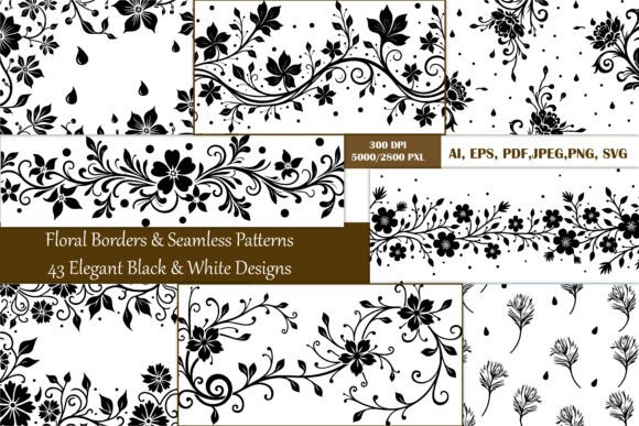 Floral Border Pattern Bundle: Timeless Elegance