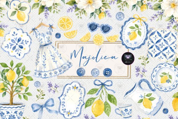 Italian Majolica Tile Clipart Guide