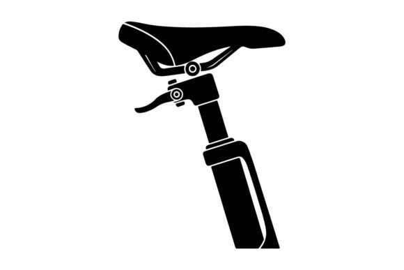 Minimalist Black Bicycle Seat and Adjust: The Intersection of Form, Function, and Design