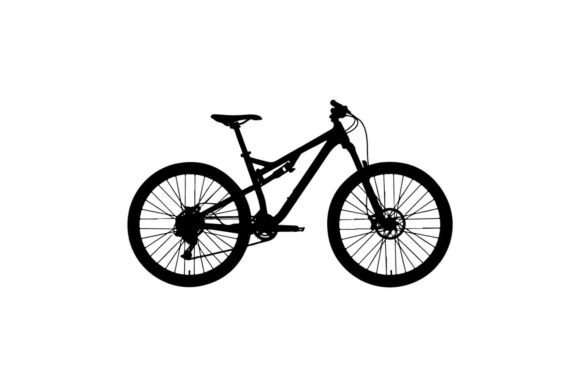 Mountain Bike with Fat Tires Isolated