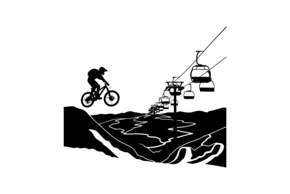 Mountain Biker Riding on Snowy Ski Slope: A Strategic Visual Asset for Modern Branding