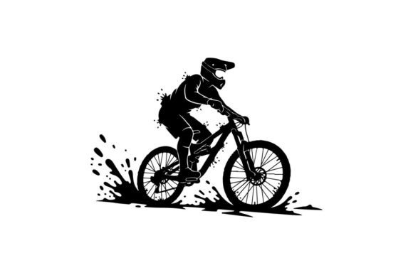 Mountain Biker Riding Through Muddy Trail: A Guide to Choosing the Right Vector Silhouette
