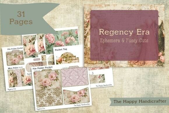 Regency Era Ephemera Fussy Cuts: Elevating Paper Crafts with Vintage Romance