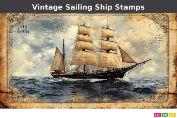 Saliing Vessel Stamp Collection: Strategic Visual Assets for Narrative Branding
