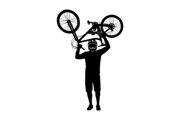 The Art of Simplicity: Mastering the Silhouette of a Person Holding Two Bicycles