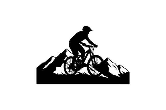 The Cyclist Riding Mountain Bike on Snow-Cov: A Visual Icon for Modern Design