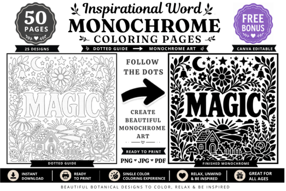 Unlocking Creativity with Inspirational Monochrome Coloring Pages: A Guide to Mindful Art
